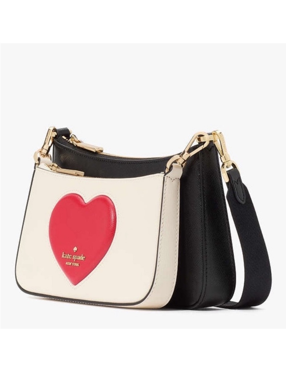 Kate Spade 2 in 1 Duet Puffy Heart Crossbody Bag NWT - Picture 10 of 14